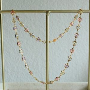 Butterfly necklace 18k gold plated